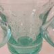 Service en verre soufflé bullé vert d'eau – Coupe sur pied, 5 tasses et louche