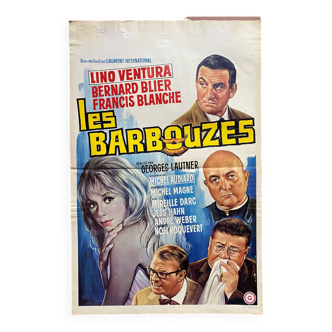 Affiche cinéma originale "Les Barbouzes" Lino Ventura, Bernard Blier 35x54cm1964