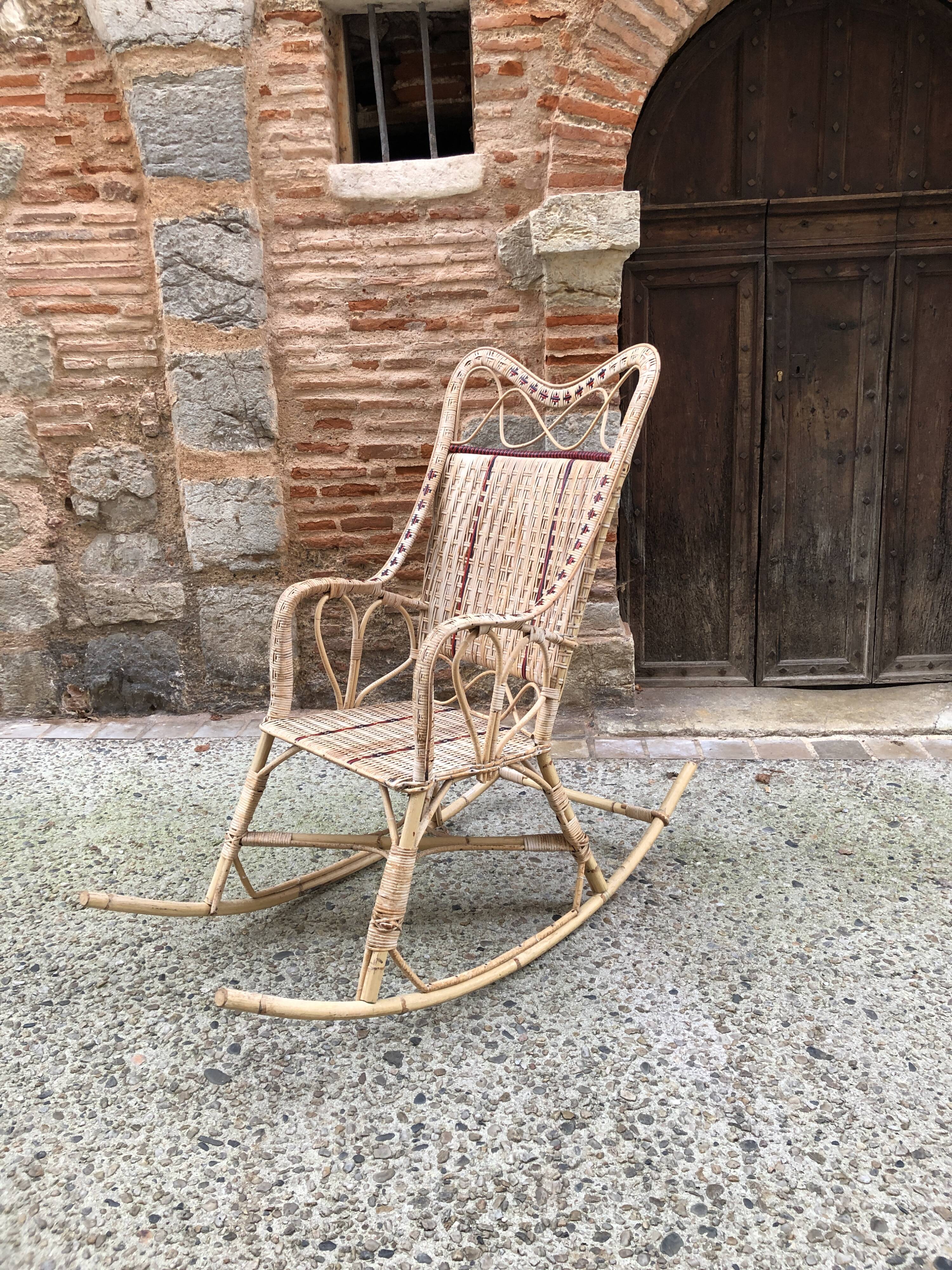 Rattan rocking chair