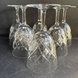 6 wine glasses - Cut crystal – Cristalleries Royales de Champagne