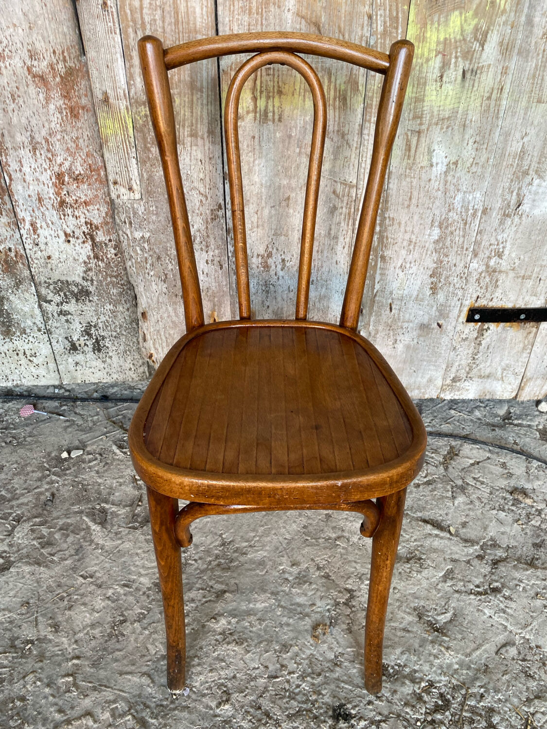 Bistro Chair Style THONET Curved Wood 1930 Made In France Vintage#D6