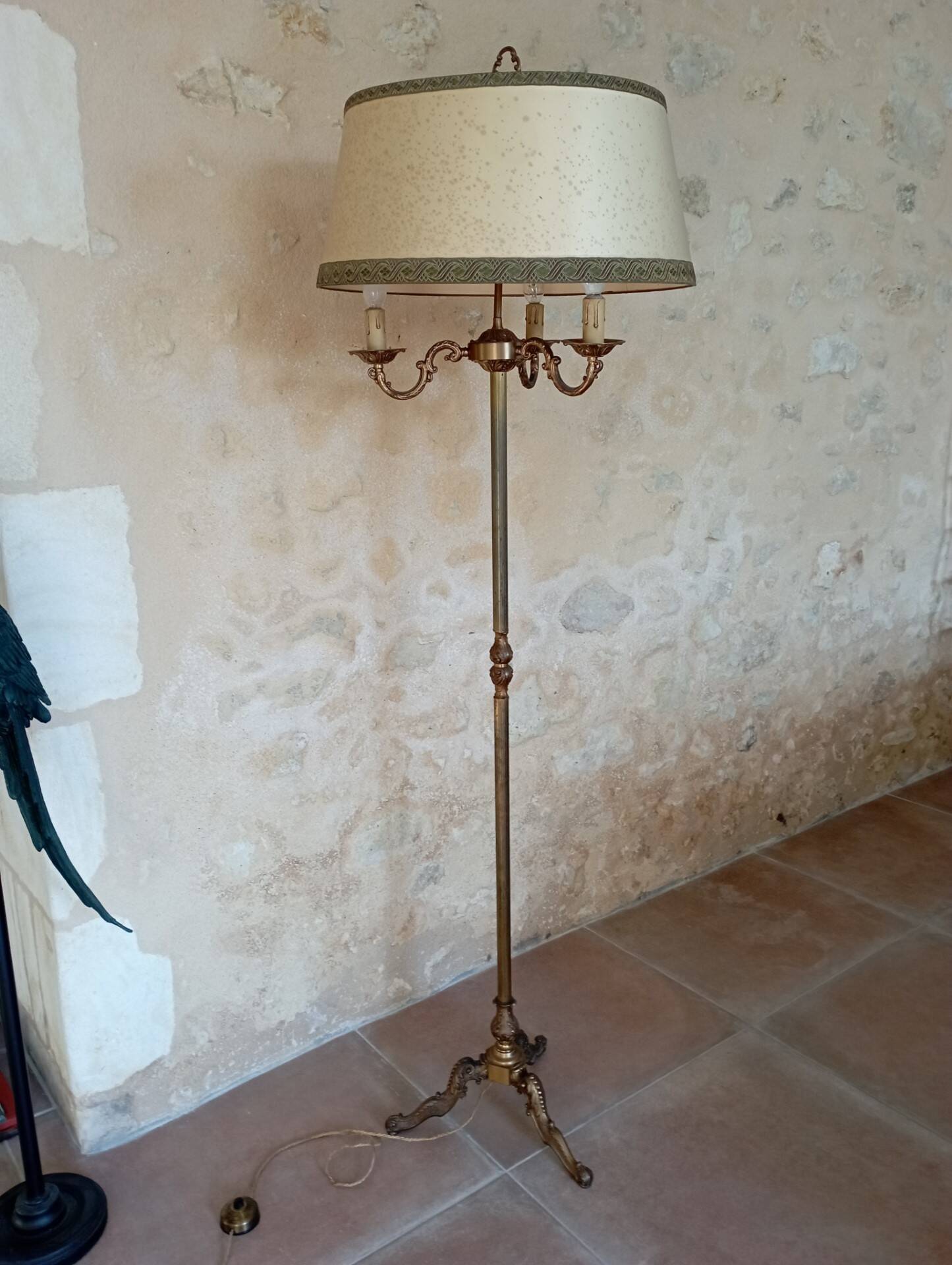 Vintage brass floor lamp