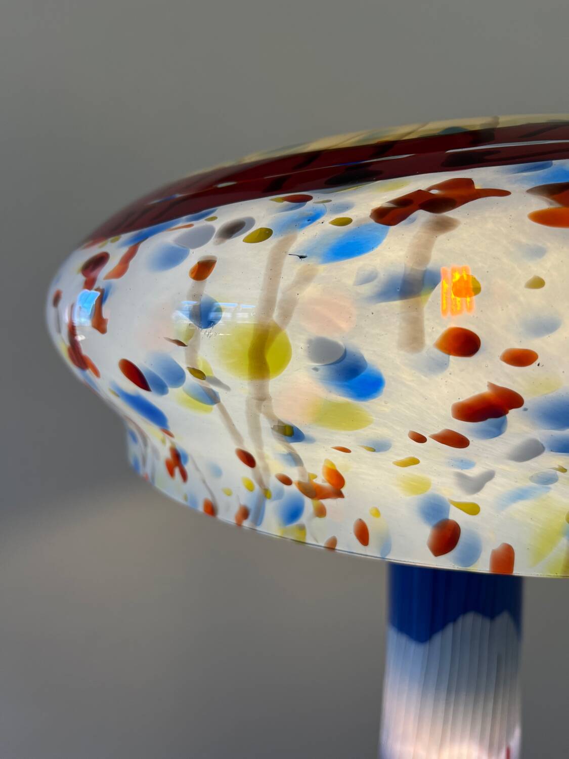 XL glass mushroom lamp