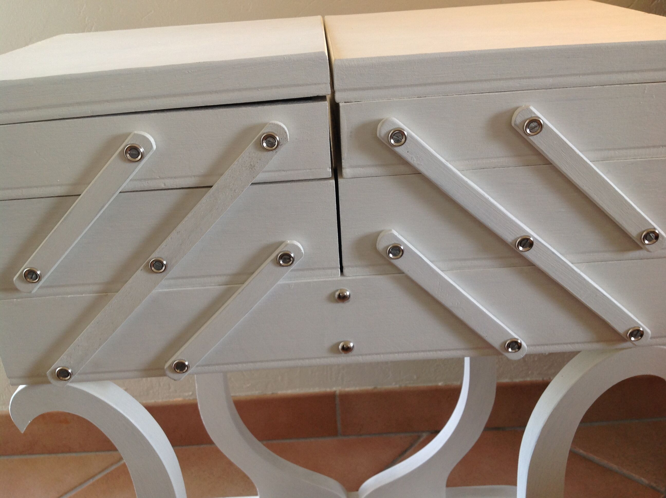 Worker painted wooden art deco form