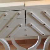 Worker painted wooden art deco form