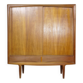 Buffet haut en teck du milieu du siècle par Axel Christensen pour Aco Møbler, années 1960.