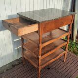 4-shelf marble top cabinet