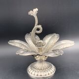 Fleuron - Christofle - Vintage caviar spoon display "Flower of Poseidon" in silver metal
