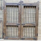 Old gate in Burmese teak and wrought iron