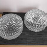 Pair of 2 glass globes from the 70s