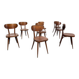 Set of 8 vintage Baumann chairs
