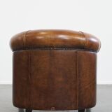 Sheepskin leather club chair