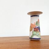 Vintage German ceramic vase Postmodern Alta Mira series by Gilbert Portanier for Rosenthal, 1980s.