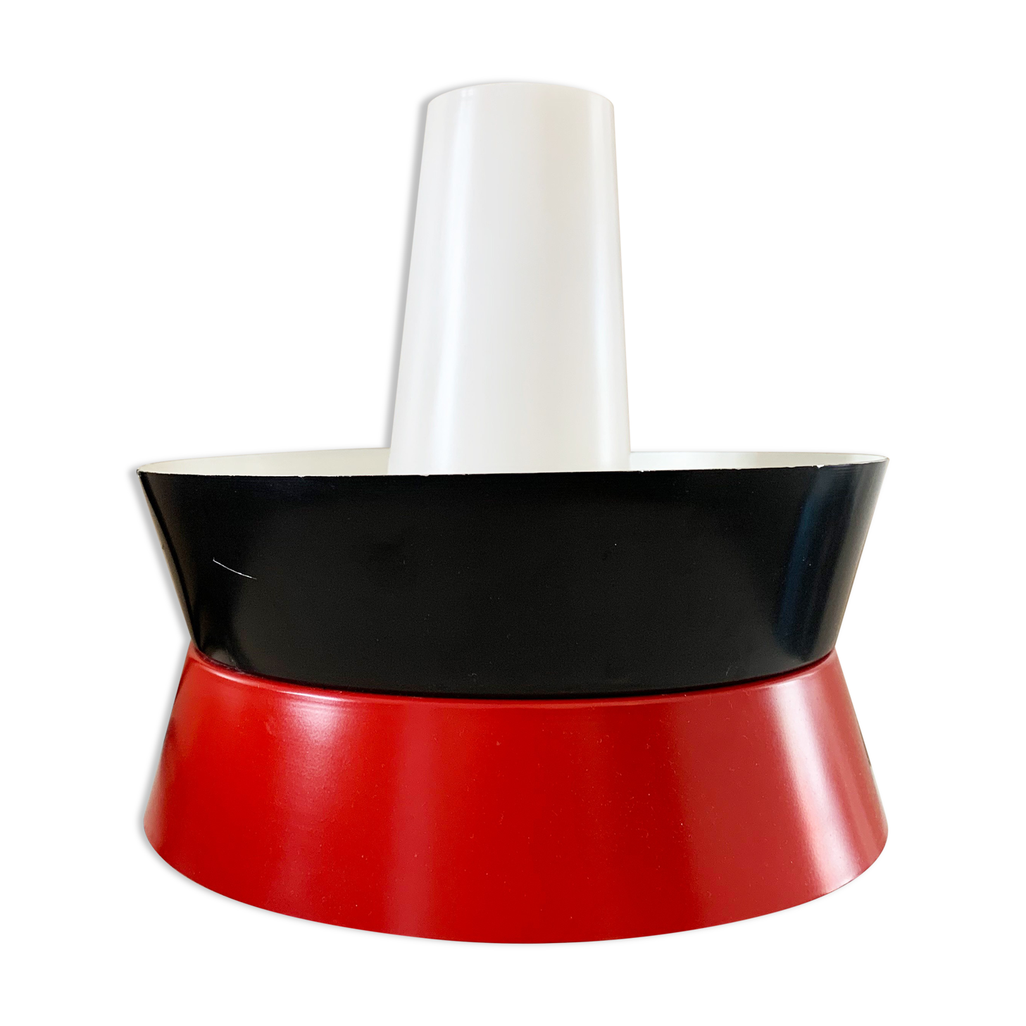 Fog and moerup pendant light - danish mid-century - vintage lamp - red & black - 1960s design