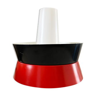 Suspension fog and moerup - danish mid-century - lampe vintage - rouge & noir - design des années 1960