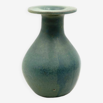 Vase vintage en céramique bleu clair, France 1960