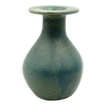 Vase vintage en céramique bleu clair, France 1960