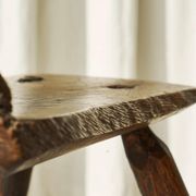 Tripod accent chair Wabi Sabi, hand-carved, 19th century.