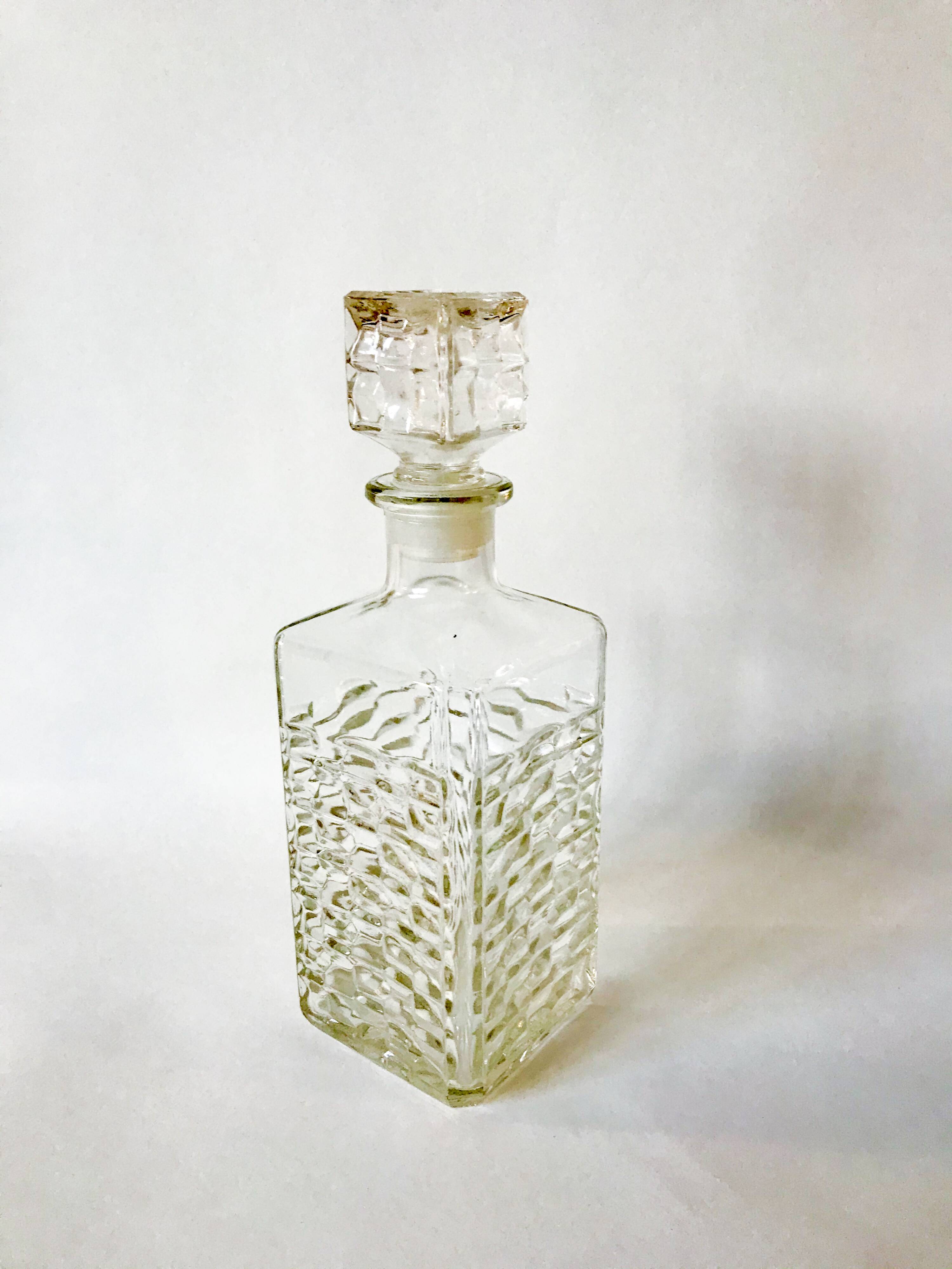 faceted whiskey decanter from the 70s