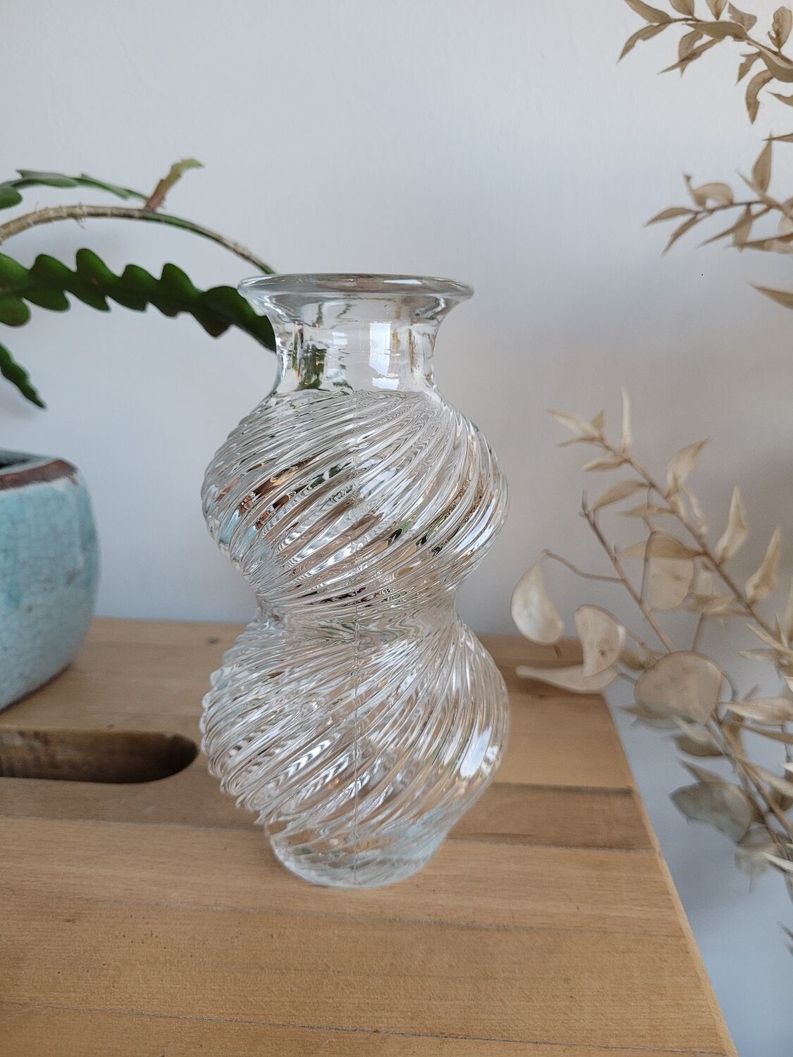 Small molded glass vase
