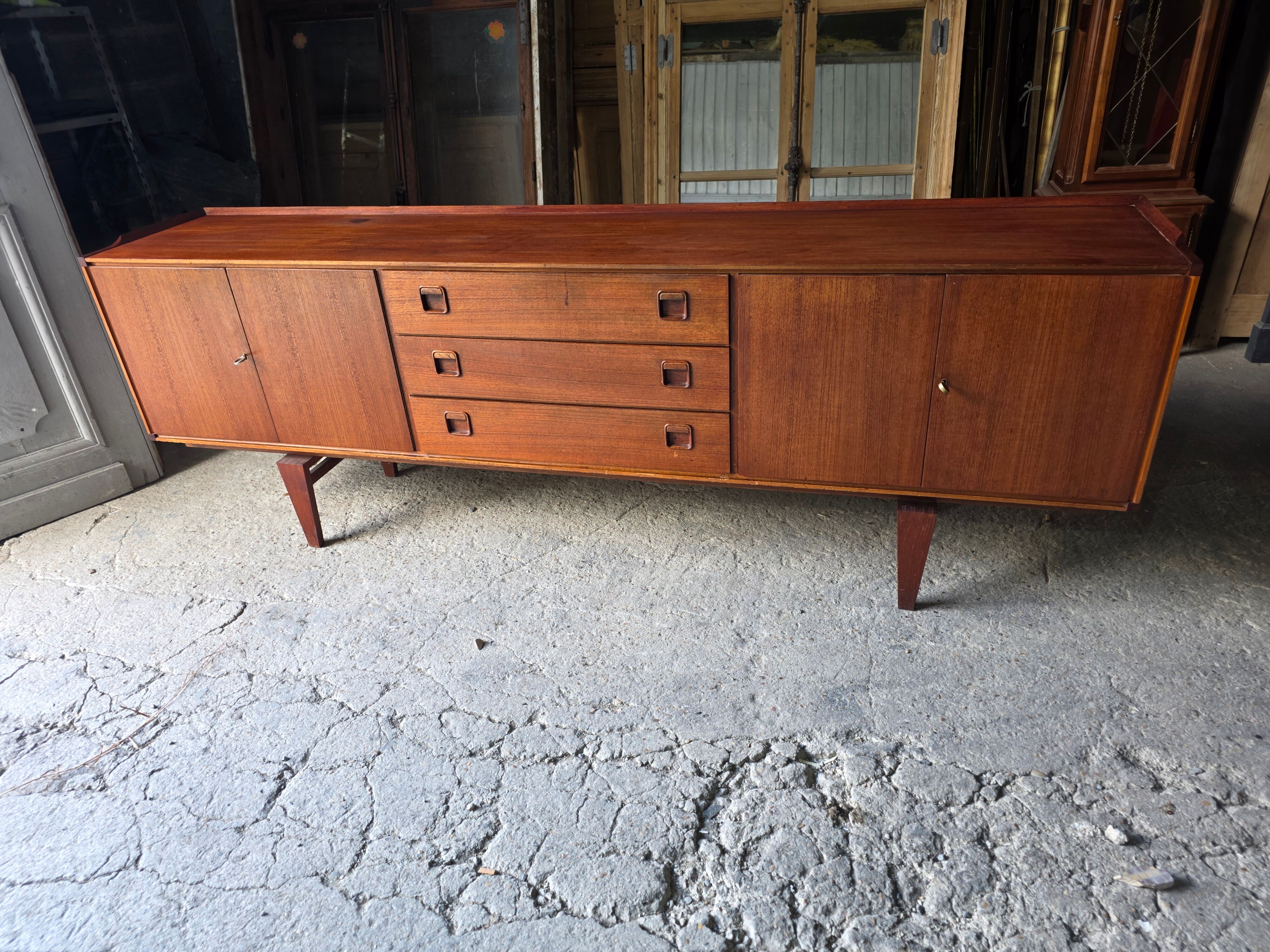 Scandinavian teak sideboard from the 1960s.