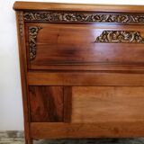 Old carved wooden headboard