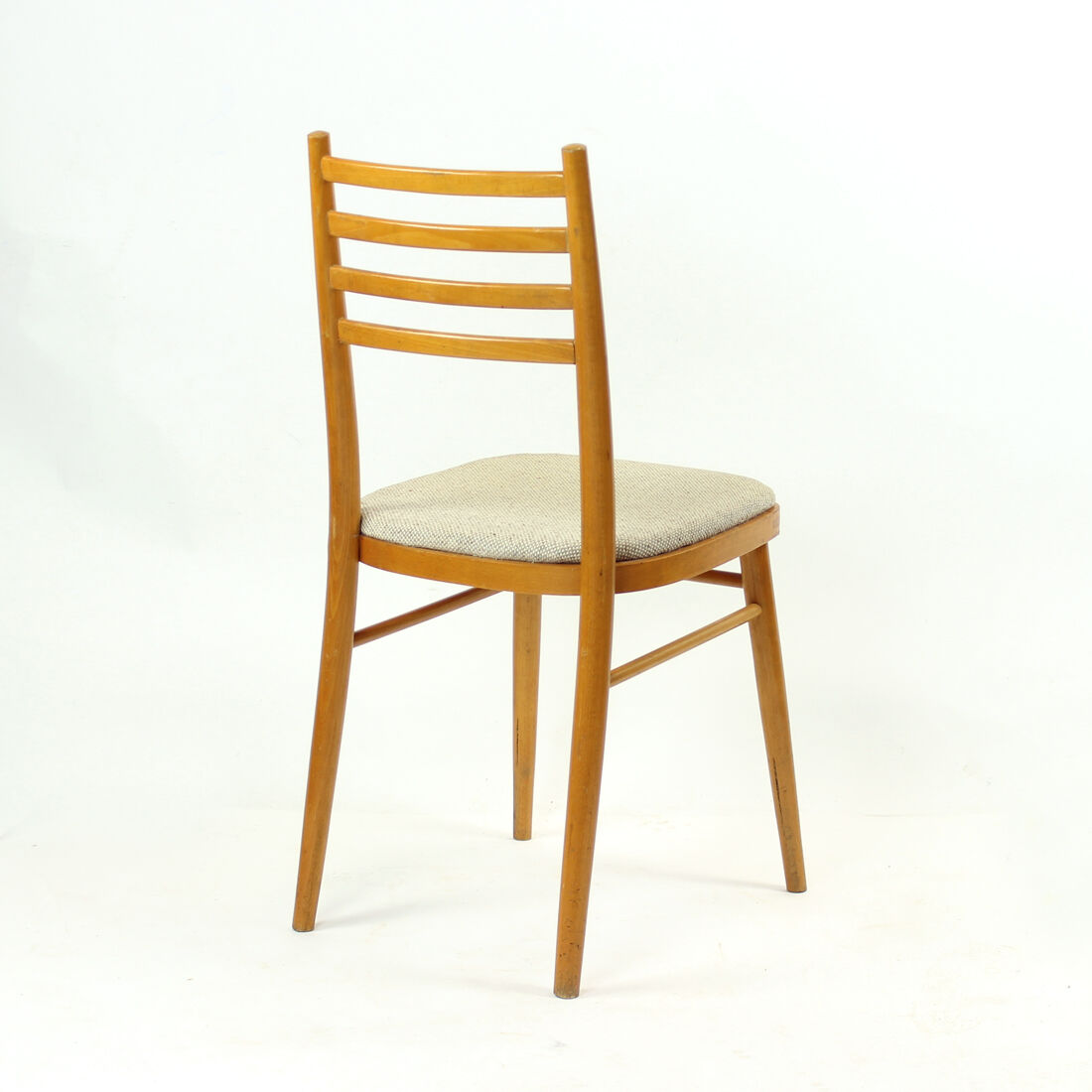Mid Century Chair In Blond Wood, Czechoslovakia 1960s
