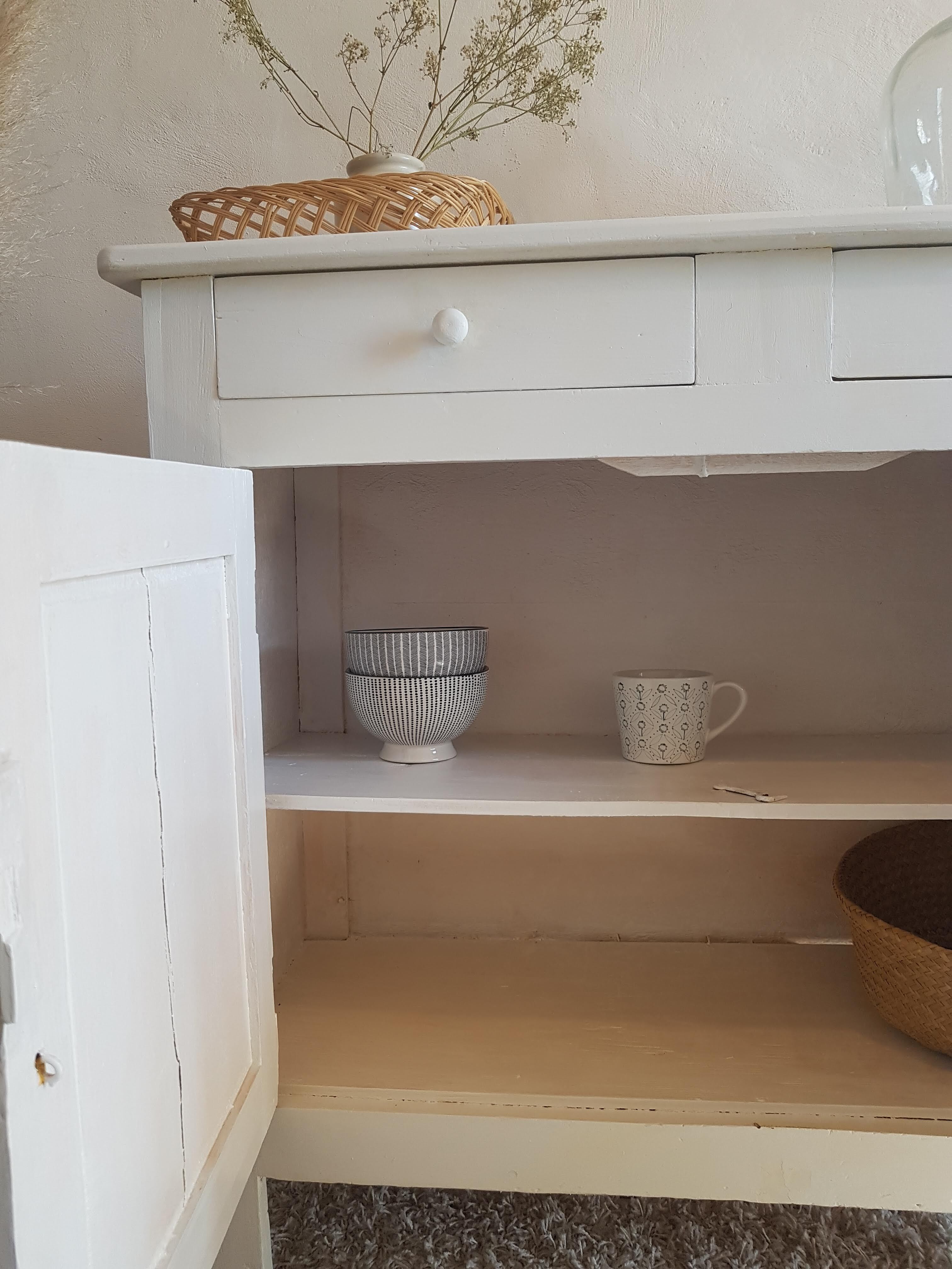 Old white Parisian buffet