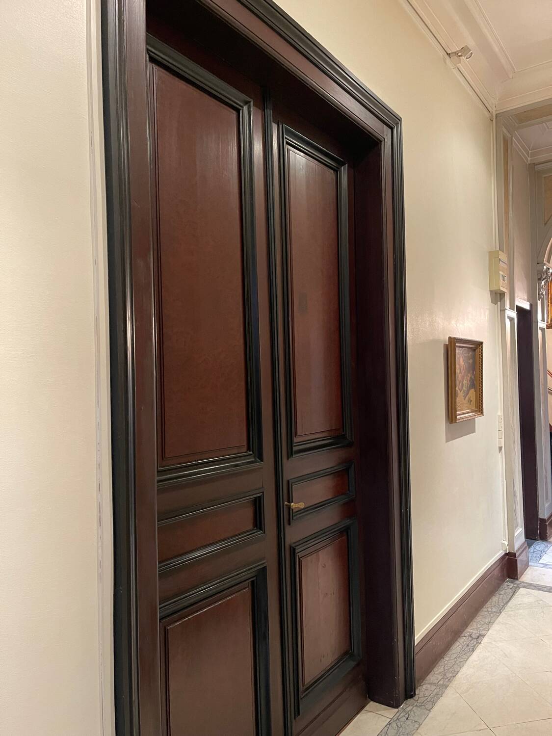 Double communication door