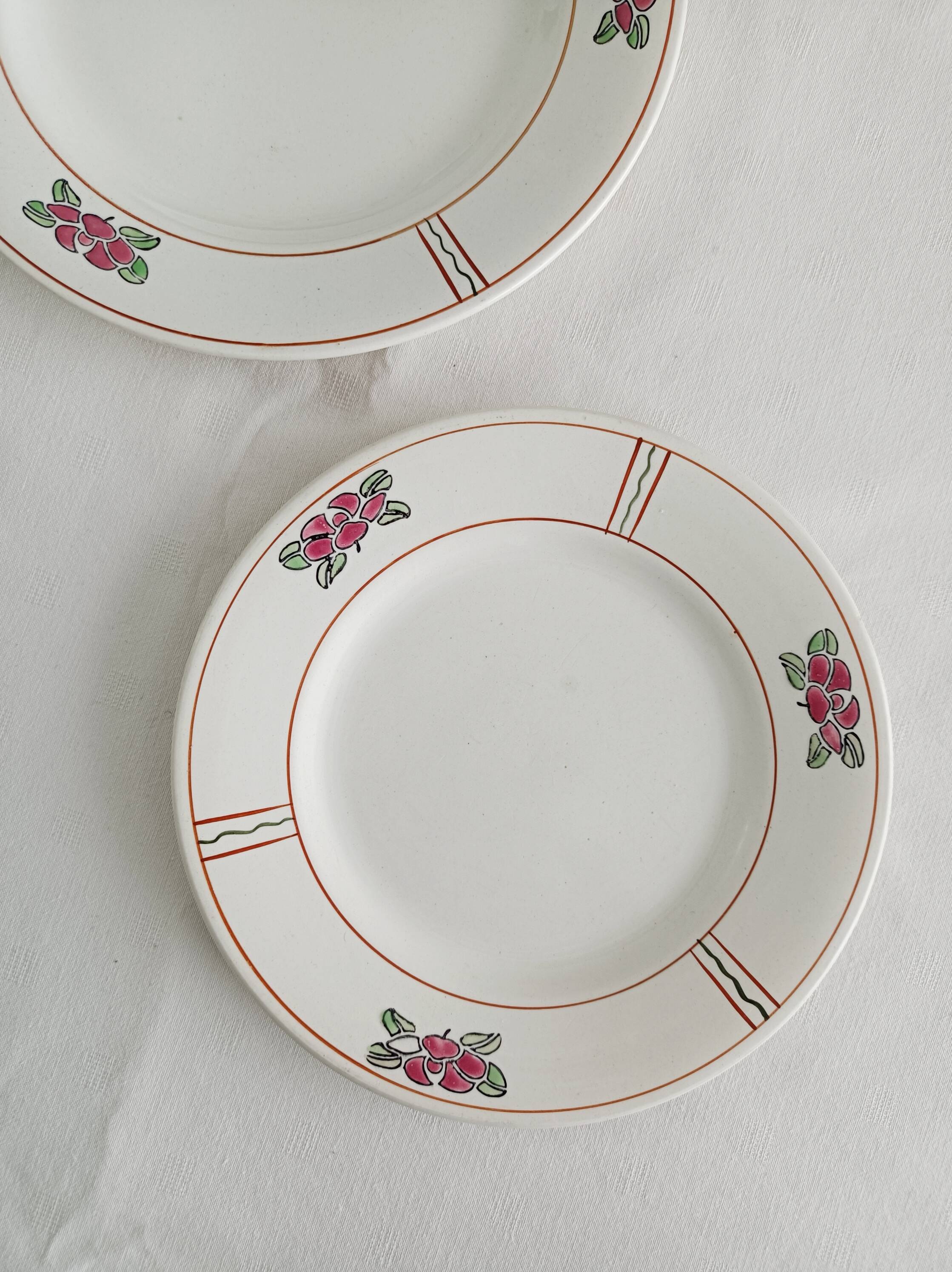 Set of 2 Salins flat plates, water lily