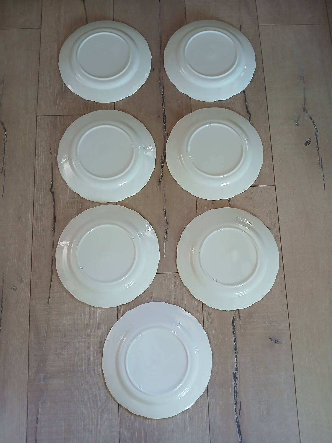 7 antique dinner plates