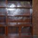 Antique pair of legal bookcases by William Baker Co in hardwood, satin and walnut.