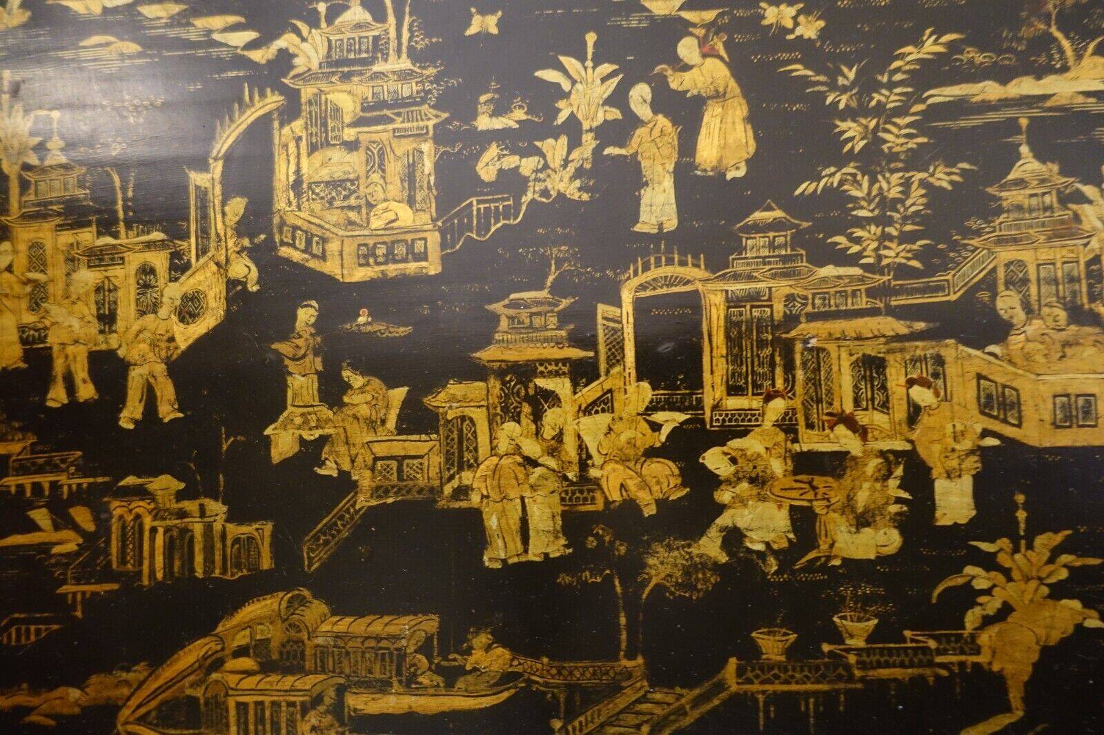 19th century Asian lacquer writing desk Napoleon III