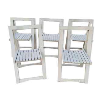 5 folding garden chairs