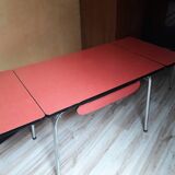 Vintage red formica table