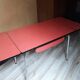 Table en formica rouge vintage