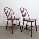 Pair of chairs with rounded backs, mid-20th century