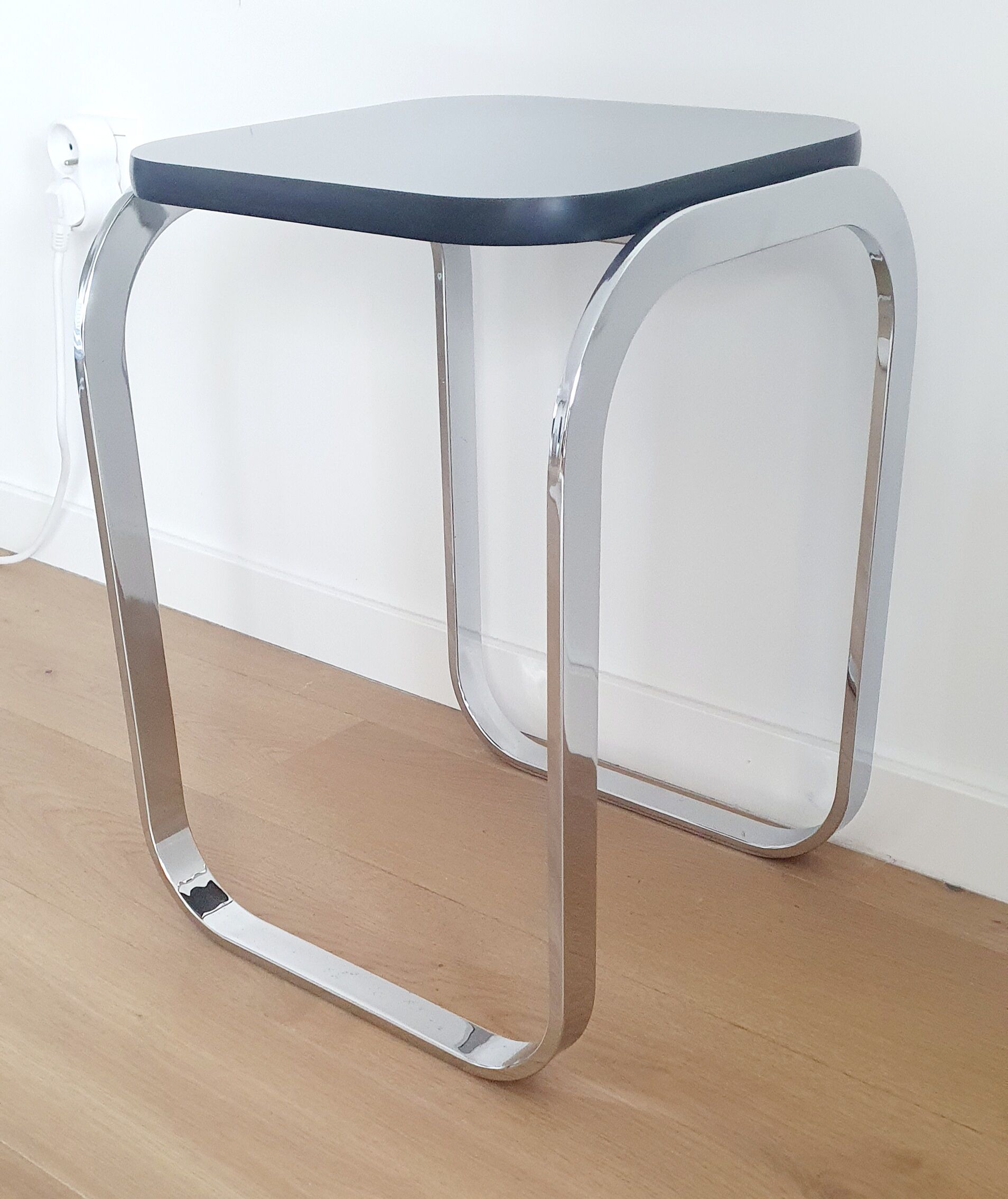 Bauhaus style chrome side table