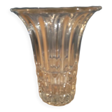 Vase en verre cristal moulé