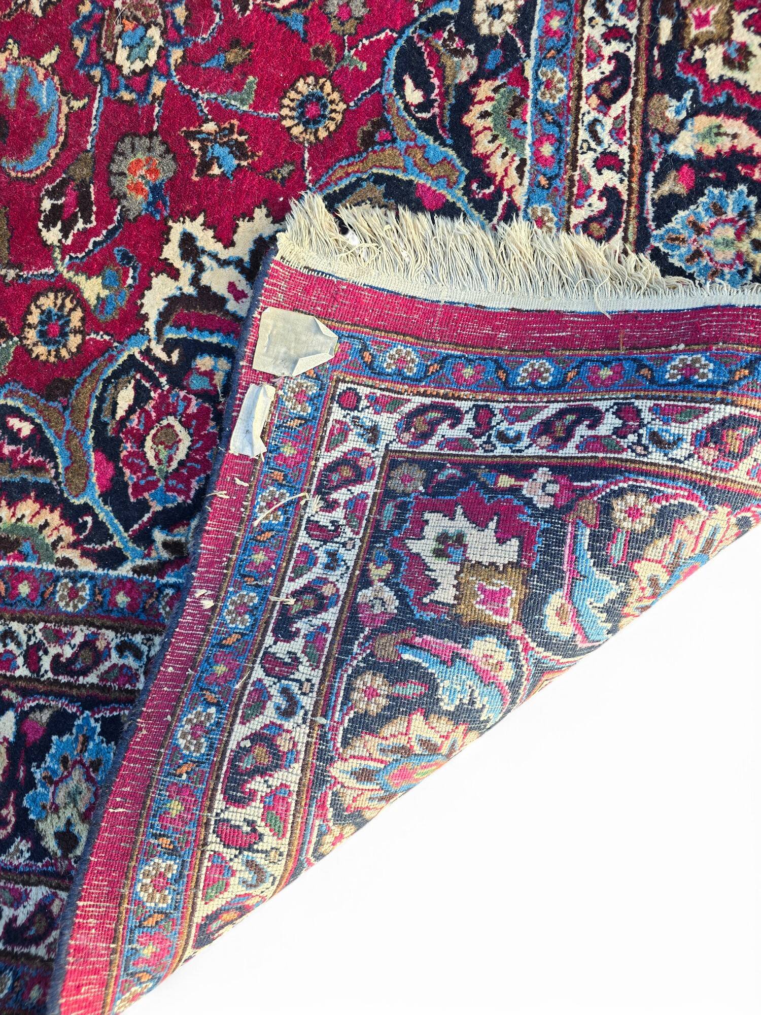 Antique Persian handmade wool rug