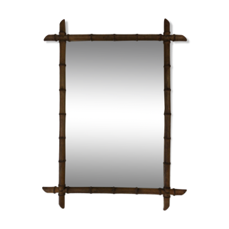Bamboo mirror XXL 71 * 94 cm early XXeme