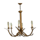 Brass flower-shaped chandelier