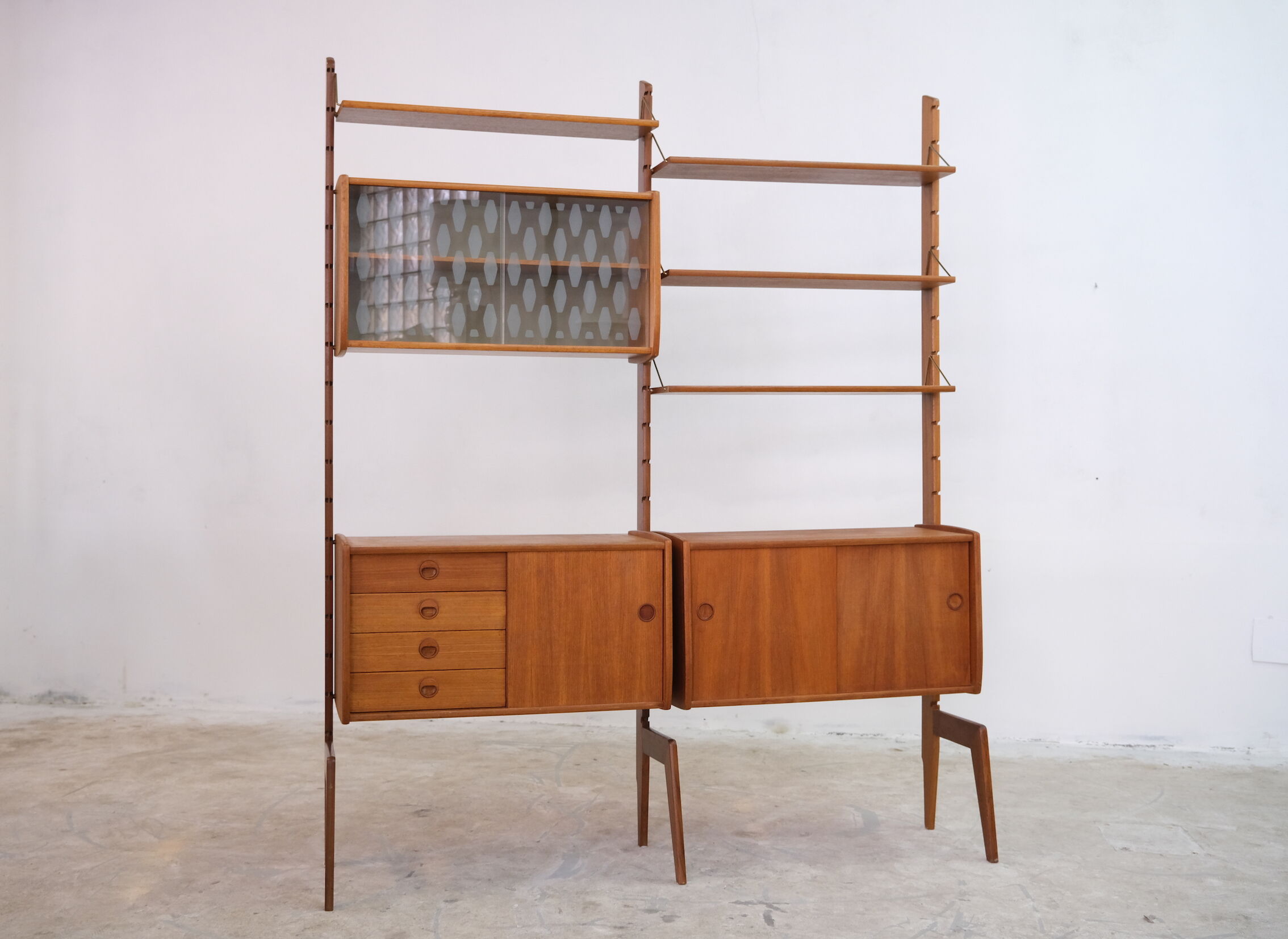 Mid century free standing shelf, 1960's norway