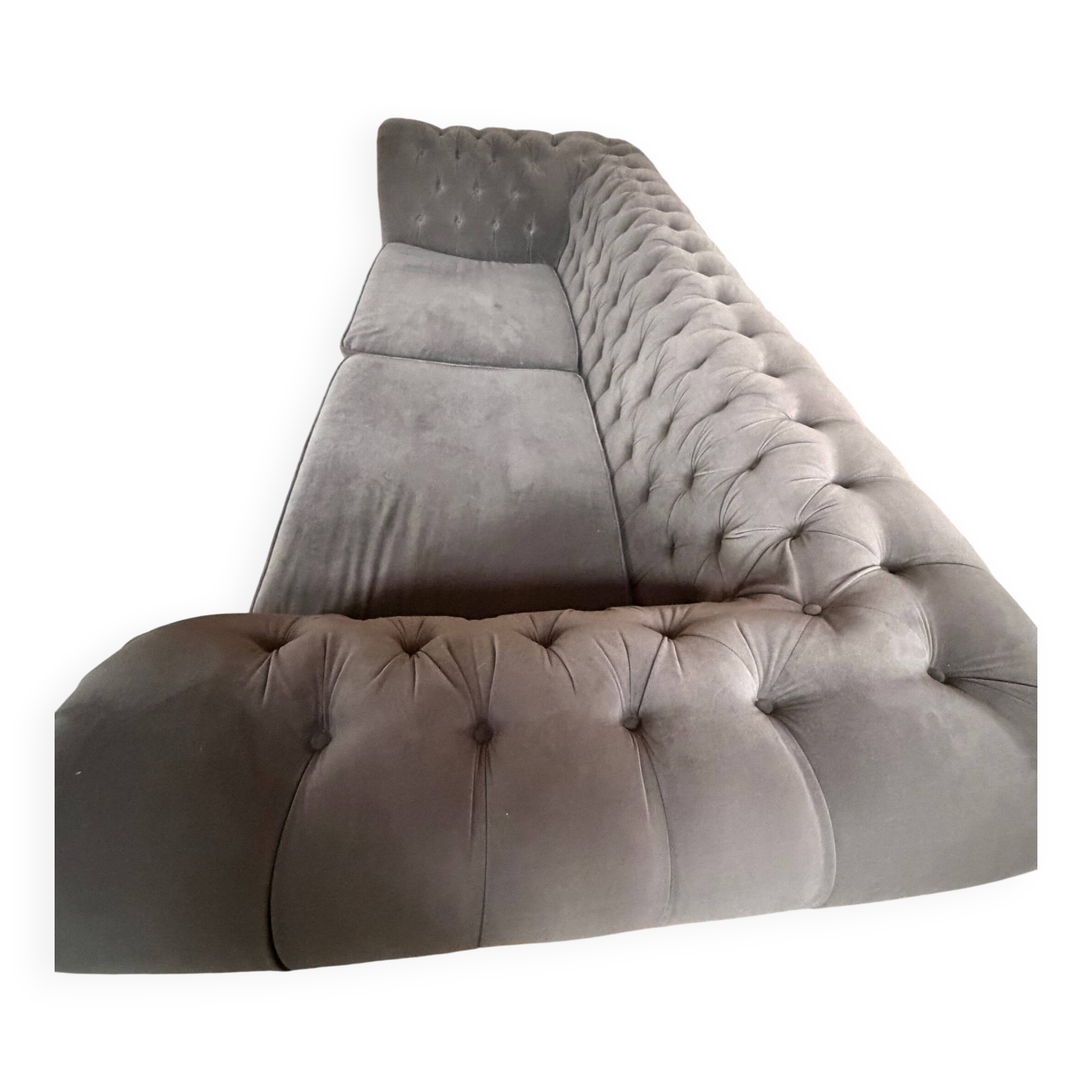 Paire de canapés Chesterfield