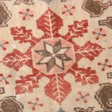 4x7 Salmon & Brown Geometric Oriental Vintage Rug, 139x227Cm