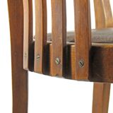 Antique Art Nouveau oak armchair, Austria or Germany circa 1910