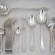Ercuis Neo-Gothic style, 38-piece cutlery set in silver-plated metal, excellent condition.