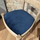 4 chairs with midnight blue velvet seats
