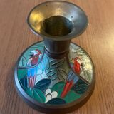 Bougeoir en laiton avec décor