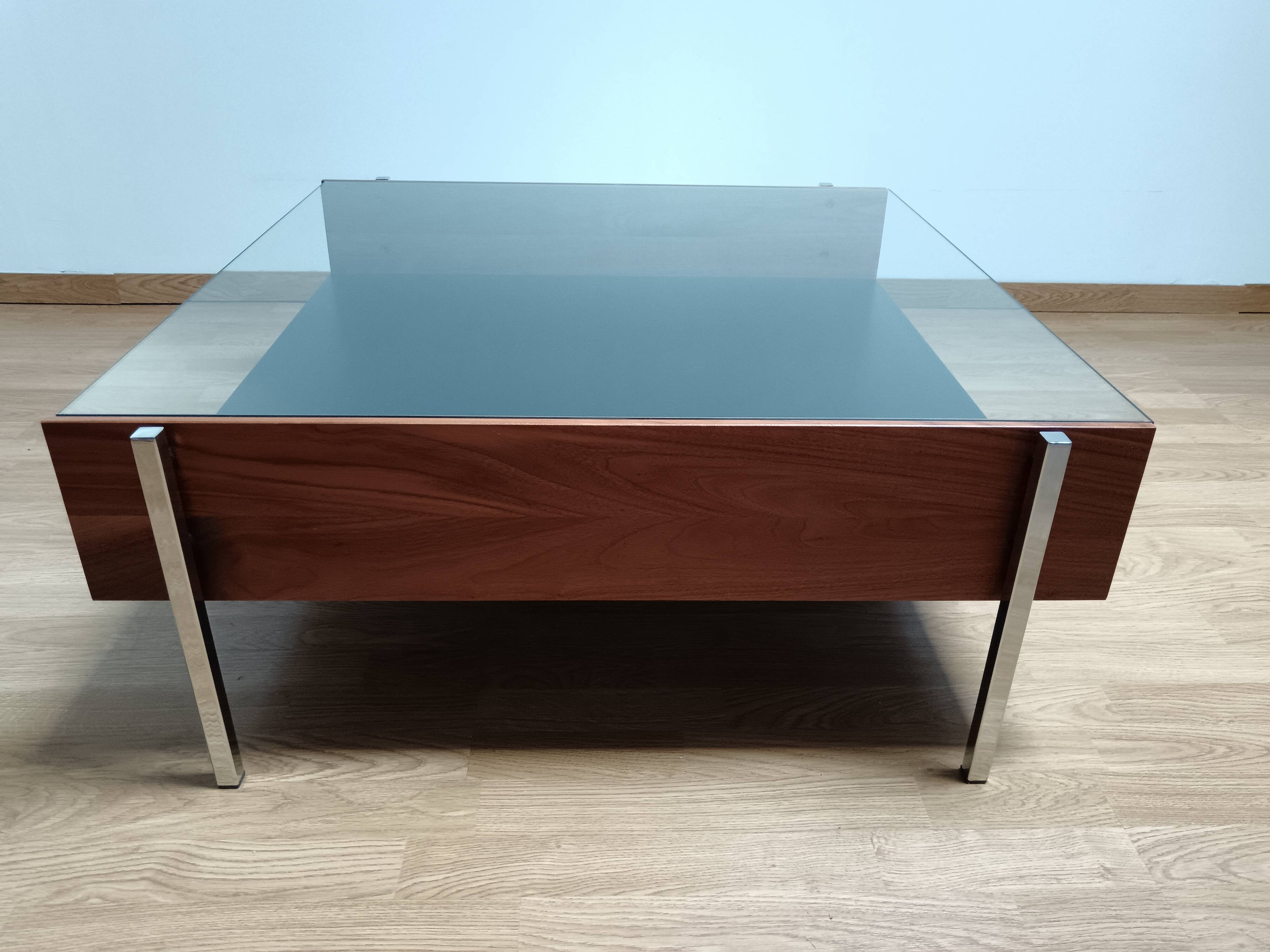 Wood and glass coffee table, Robin Day for Habitat